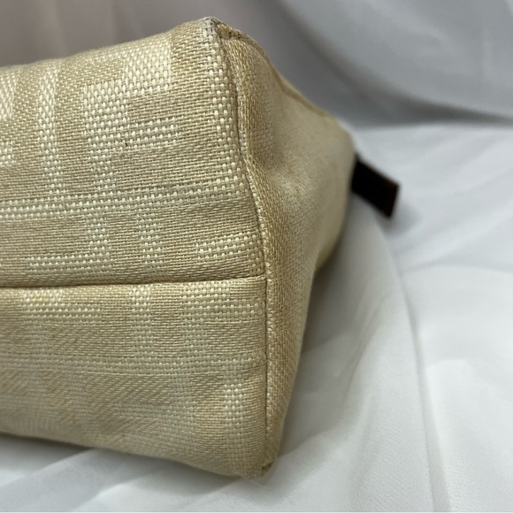 Fendi Baguette FF Zuchinno Hobo Shoulder Bag Ivory/Beige Vintage *Rare* - Picture 6 of 11